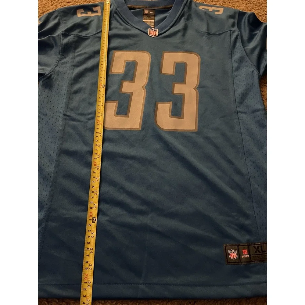 Detroit Lions Nike On Field Kerryon Johnson 33 Jersey NFL Logo Blue XL JBHS
